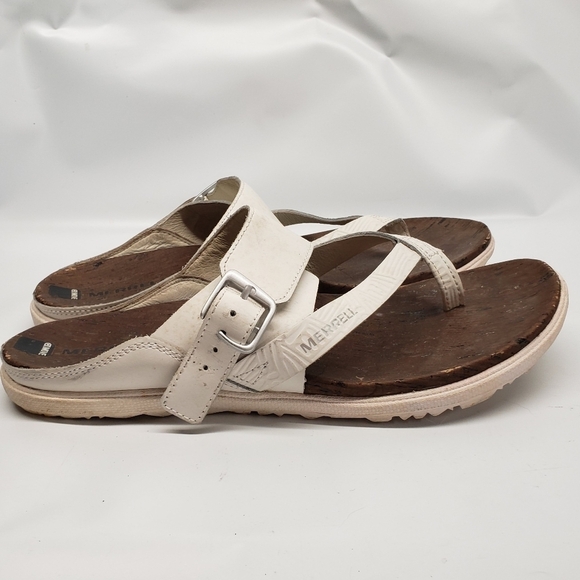 Merrell Select Move Slip On Y Strap Leather Sandal Size 10 Adjustable St… - Picture 5 of 14